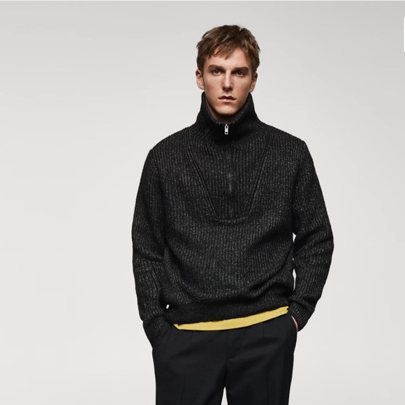 MAGNLENS URBAN OUTFITTERS ZIP NECK WOOL SWEATER NWT SIZE S